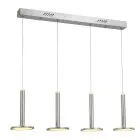 Oliver, nowoczesna lampa wisząca, niklowana, LED, 3000K, ściemnialna, MD17033012-4B S.NICK